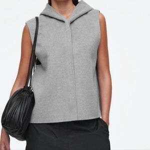 COS Grey Hooded Vest (XS/S)